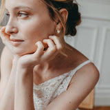 LÉNA BOUCLES D'OREILLES NACRE BLANCHE