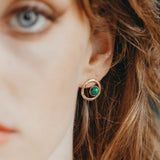 LÉNA BOUCLES D'OREILLES MALACHITE