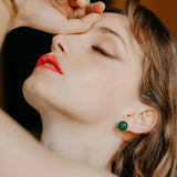 PERLA BOUCLES D'OREILLES MALACHITE