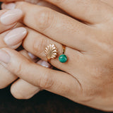 ESMÉE BAGUE AJUSTABLE MALACHITE