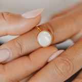 INÈS BAGUE AJUSTABLE NACRE BLANCHE