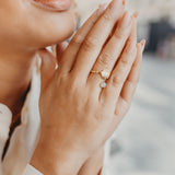 ESMÉE BAGUE AJUSTABLE NACRE BLANCHE