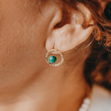 LÉNA BOUCLES D'OREILLES MALACHITE