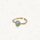 AMBRE BAGUE AJUSTABLE AVENTURINE