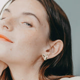 BLANCHE BOUCLES D'OREILLES PUCES