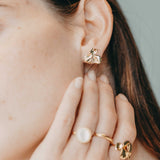 BLANCHE BOUCLES D'OREILLES PUCES