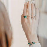 INÈS BAGUE AJUSTABLE MALACHITE