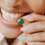 INÈS BAGUE AJUSTABLE MALACHITE