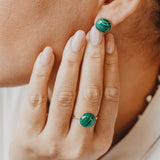 PERLA BOUCLES D'OREILLES MALACHITE