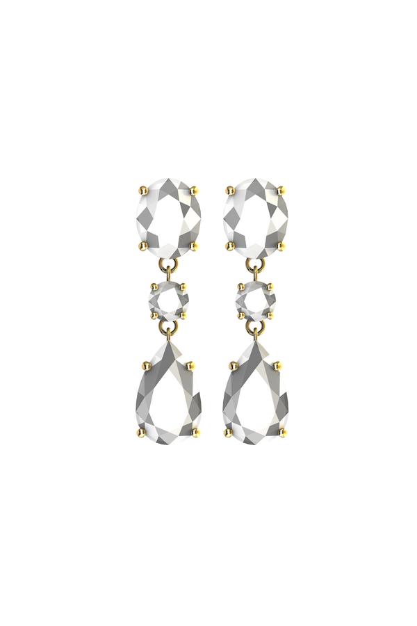 Lab-grown White Sapphire Earrings Jones