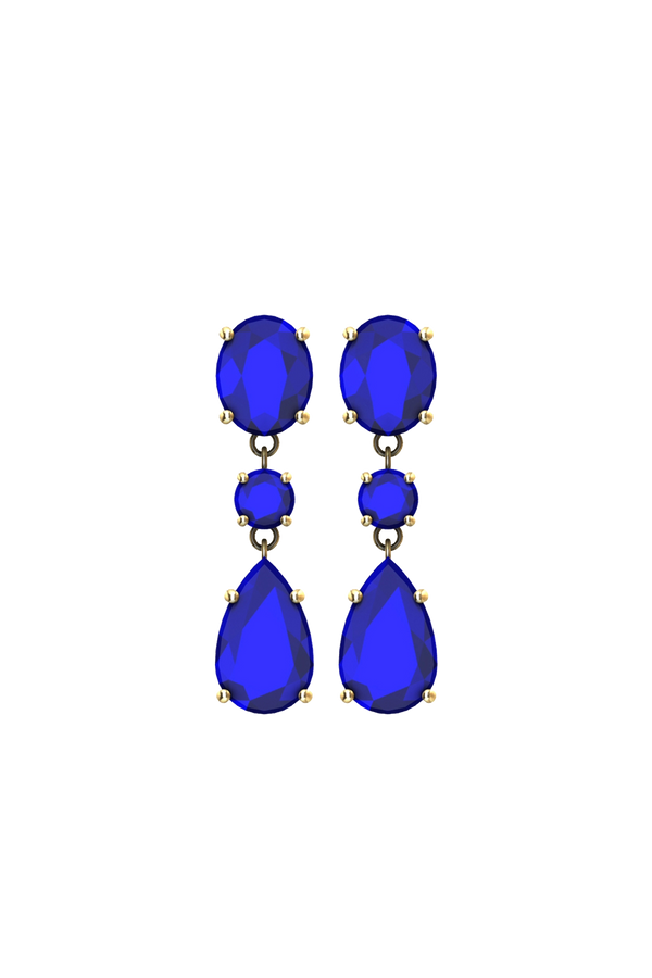 Lab-grown Blue Sapphire Earrings Jones