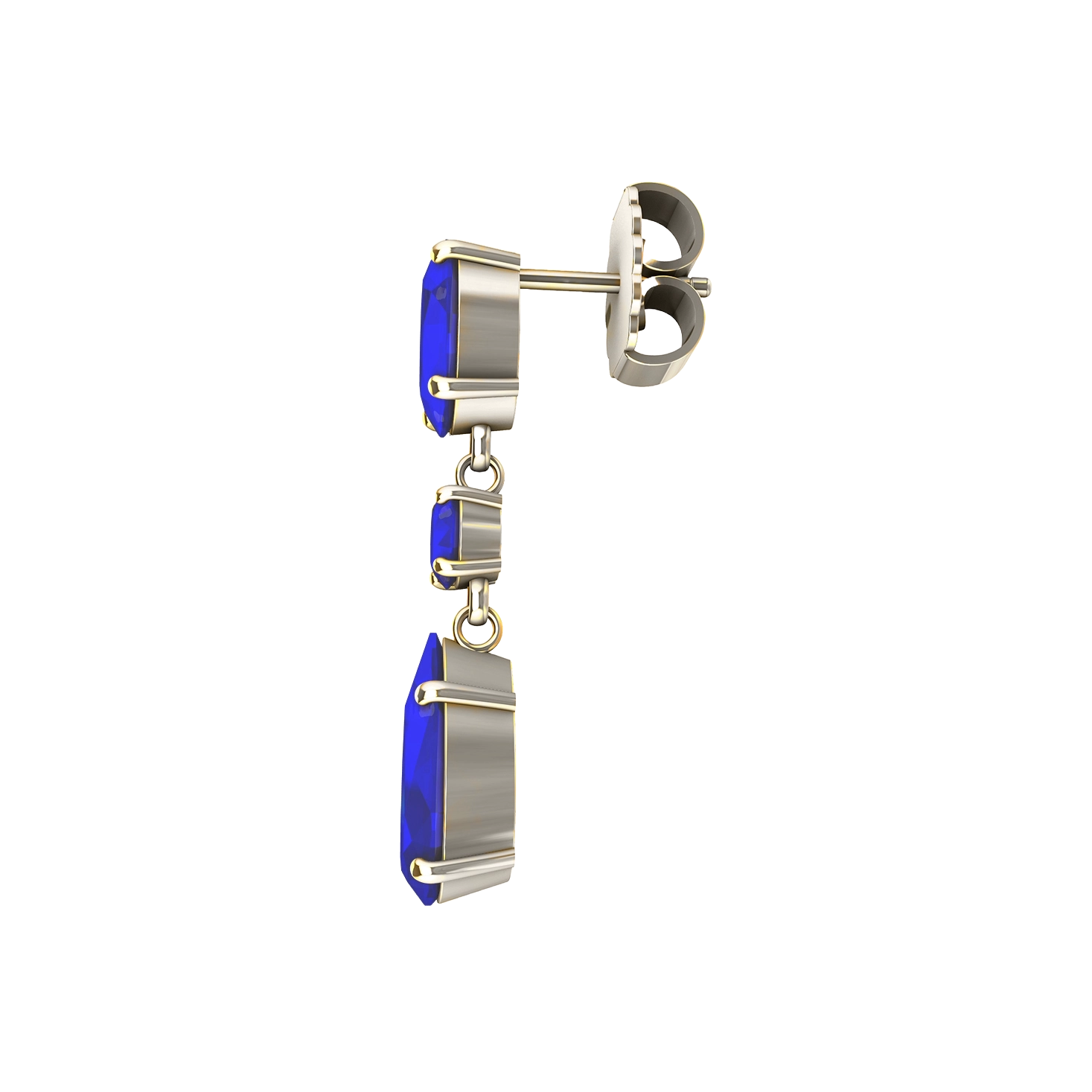 JONES LAB-GROWN BLUE SAPPHIRE EARRINGS