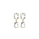 BOUCLES D'OREILLES YORK SAPHIRS BLANCS 11.40 CARATS