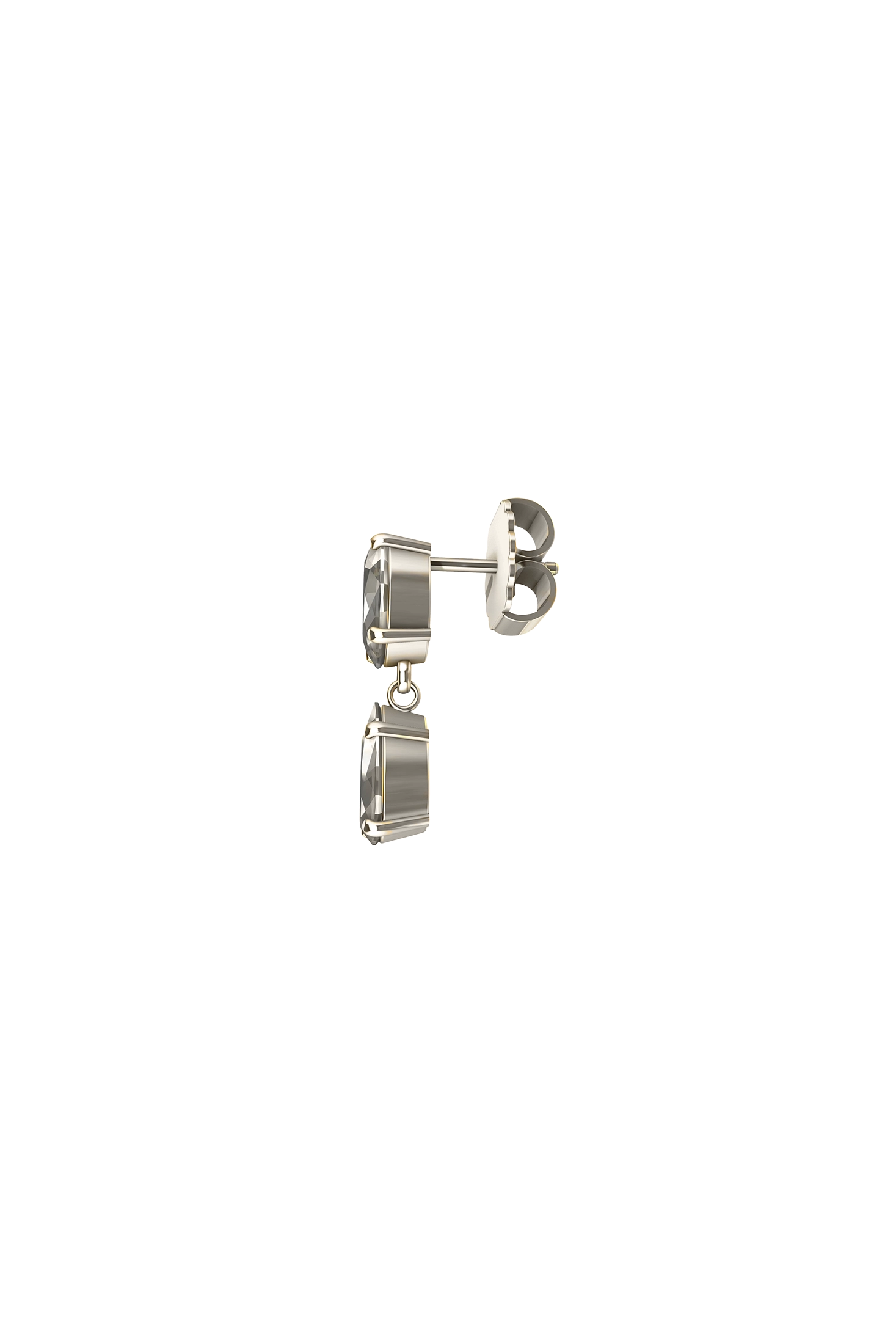 BOUCLES D'OREILLES YORK SAPHIRS BLANCS
