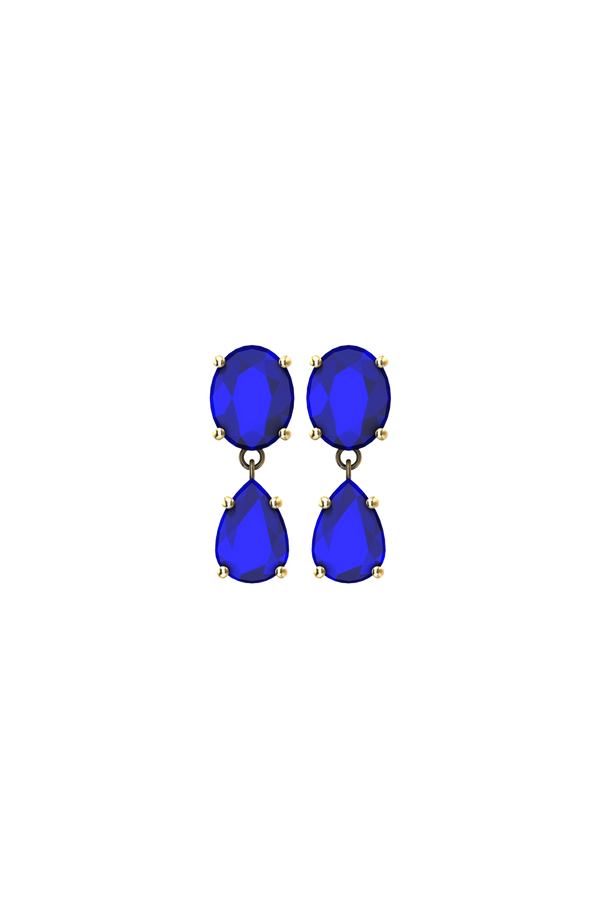Lab-Grown Blue Sapphire Earrings York