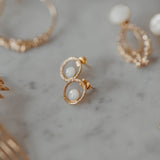 Boucles d'oreilles Nacre Blanche Léna