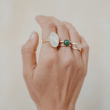 LINA ADJUSTABLE RING MOTHER OF PEARL