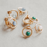 Boucles d'oreilles Malachite Léna