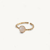 AMBRE BAGUE AJUSTABLE QUARTZ ROSE