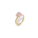 AMBRE ADJUSTABLE RING ROSE QUARTZ