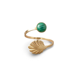 Le duo, Collier Iris, Bague Esmée, Malachite