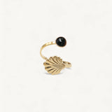 ESMEE ADJUSTABLE RING BLACK ONYX