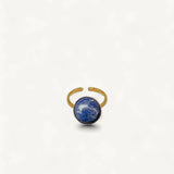 INES ADJUSTABLE RING LAPIS LAZULI