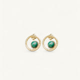 LENA EARRINGS MALACHITE