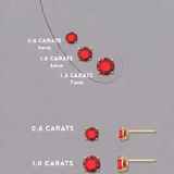 Boucles d'oreilles Rubis Carrie