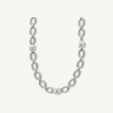 SÈVRES, COLLIER SAPHIR BLANC DE SYNTHÈSE, PLAQUE PALLADIUM