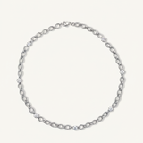 SÈVRES, COLLIER SAPHIR BLANC DE SYNTHÈSE, PLAQUE PALLADIUM