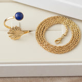 Le duo, Collier Iris, Bague Esmée, Lapis Lazuli